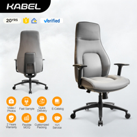 Chaise de bureau de direction en cuir ergonomique à hauteur réglable, design moderne, accoudoirs réglables, fonction pivotante pour les conférences