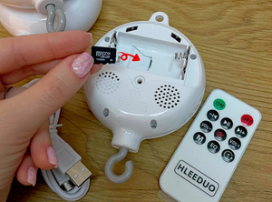 婴儿床移动音乐盒带sd卡和遥控婴儿移动音乐盒旋转音乐机构移动旋转运动 - Product Image 4