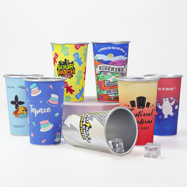 Custom Logo Print 950Ml 600Ml 450Ml 350Ml 60Ml Magic Cold Drink Color Changing Aluminum Cup