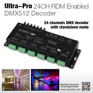 ตัวถอดรหัส DMX ระดับต่ำ ความถี่สูง 30K <span class=keywords><strong>RDM</strong></span> 24 ช่อง 4A รุ่น SR-2108B-M24-5 - Product Image 1