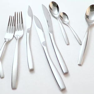 <strong>Hot</strong> Sale Fashionable Premium Quality Modern Sustainable Family Tableware Flatware Silverware Stainless Steel Metal Cutlery Set - Product Image 3