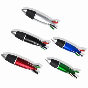 manufactures custom logo Fancy pen Rocket Shape Blue Ballpoint pen 0.5 0.7 1.0mm Black ballpoint pen with logo for kids