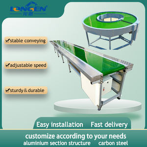 Convoyeur à bande verte en PVC de haute qualité à prix avantageux LONGEN pour ligne d'assemblage, services de personnalisation disponibles - Product Image 4