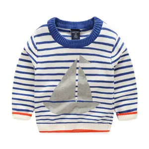 2016 Высококачественная Детская Хлопковая одежда вязаный пуловер свитер для маленьких мальчиков