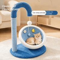 Griffoir et lit combinés pour chat, résistants à l'usure, sans éclats détachés, arbre à chat avec poteau à griffer – durable et adapté