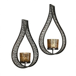Modern Luxury Matte Black Geometric Metal <b>Wall</b> <b>Sconce</b> Customized Eco-Friendly Vintage Rustic Home Hotel Decoration Wrought Iron - Product Image 4