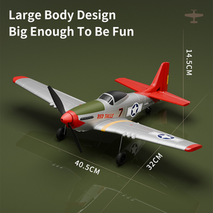Avión <span class=keywords><strong>RC</strong></span> de 4 Canales, Avión de Combate a Control Remoto Listo para Volar con Giroscopio de 6 Ejes, Fácil de Volar, Aeronave Radiocontrolada de 2.4GHz para Principiantes - Product Image 2