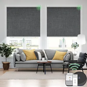 Window Motorized Shades Hospital Roller Blind Curtains Flat Bottom Bar Roller Blinds