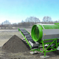 Trommel de compostage mobile et fixe 30-50 TPH – Machine rotative de criblage de terre pour engrais organique