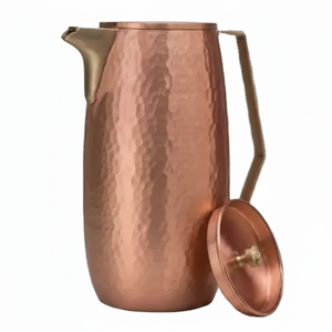 เหยือกทองแดงพรีเมี่ยมแบบ100% สำหรับงานแต่งงานฝาหม้อน้ำทำจากทองแดงแข็งสำหรับตกแต่งโต๊ะ - Product Image 1