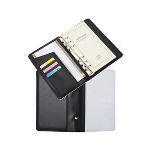 A6/A5 Eco Friendly DIY Design Loose Leaf Restaurant Bill Memu Folder Portfolio Sublimation Pu Leather <b>Binder</b> Journal <b>Card</b> Holder - Product Image 1