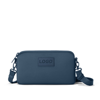 Sac messager pour femme personnalisé multicolore, bandoulière réglable, fermeture à glissière, doublure en nylon, sac bandoulière en néoprène
