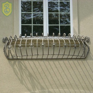 Balcony Hanging Flower Pot Rack Hanging Window Along the Hanging Frame Hanging <strong>Railing</strong> Wrought Iron Hook Flower Shelf - Product Image 2