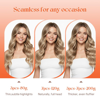 Extensions de cheveux humains à clipser, 100% Remy, lisses, invisibles, sans couture, pour femmes