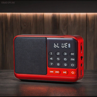 Nouveau haut-parleur portable en plastique multifonctionnel avec radio FM numérique BT, lecteur MP3, carte USB TF et fonction d'enregistrement