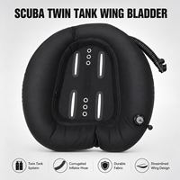 Aile de plongée technique à double réservoir BCD en nylon avec poche de flottabilité pour plongée technique