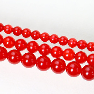 <b>Red</b> Quartzite Imitation Carnelian Beads Round 6-10Mm Loose Beads For <b>Bracelet</b> Making - Product Image 2