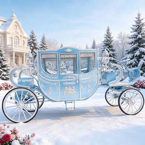 Chariot de chevaux royal de style palais vintage, assemblage manuel soigné, pour la mise en scène de mariages et l'utilisation lors d'événements festifs - Product Image 1