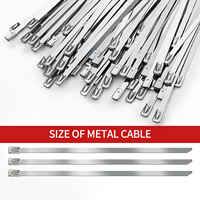 GATI 304 Attaches de câble en acier inoxydable 12MM * 550MM Ball Lock Non Coated Zip Tie Product 100/bag