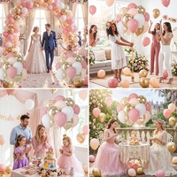 Ensemble de ballons en latex métallisé, ballons ronds de couleurs assorties pour la décoration de fête d'anniversaire, de baby shower, de mariage, cadeau de fête
