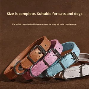 Großes Hunde- & Katzen-Halsband aus Wasserdichtem, Verschleißfestem PU-Leder mit Schnallenverschluss für Alle Jahreszeiten - Product Image 1