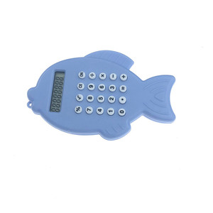 Mini Fish Shape Calculator 8 Digits ABS Material Portable Keychain Macaron Color Korean Style Fashionable Pocket Size - Product Image 5