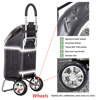 Sac de courses pliable pour supermarché avec roues, chariot de courses pliable léger à roulettes pour légumes