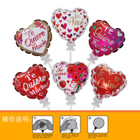 Nouveau ballon en aluminium auto-dégonflant avec bâtonnet nœud papillon, jouet gonflable automatique pour fête d'anniversaire d'enfants