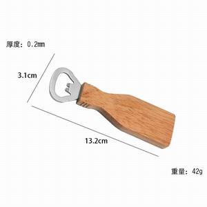 Ouvre-bouteille en acier inoxydable avec logo personnalisé avec manche en bois pour bouteilles de bière et de métal Tire-bouchon et ouvre-bouteille de qualité - Product Image 5