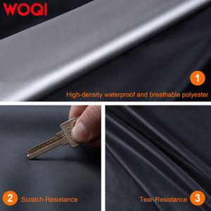 Funda para Auto Hatchback Woqi, Poliéster 190T, Impermeable, Negro Naranja, Dos Tonos, Protección para Todo Clima, Tallas SMLXL - Product Image 3