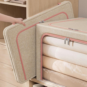 Large Conpacity High Quality Foldable Wardrobe Organizer for <b>Clothes</b> & Toys <b>Storage</b> Box <b>Storage</b> Fabric Bin - Product Image 3