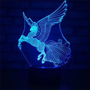 Regalos de navidad niños juguete colorido 3D USB, LED luces de la noche novedad ilusión lámparas de escritorio de la tabla de la lámpara de habitación - Product Image 6