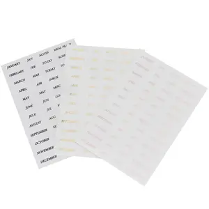 Hochwertiges Vinyl Clear Sticker Label Wasserdichter transparenter PET-Planer Notebook-Etiketten aufkleber mit Golds tempel