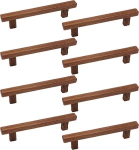Tirador Largo de Madera para Muebles de Madera, Tiradores Antiguos de Madera Maciza - Product Image 4