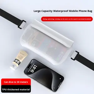 स्विमिंग फोन tpu उच्च गुणवत्ता वाले कमर बैग डाइविंग राफ्टिंग पानी खेल आउटडोर शिविर फोटोग्राफी बैग - Product Image 3