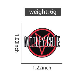 Rockband Emaille-Anstecknadel Cooler Musik-Stil Brosche Schmuck Geschenk für Freunde Rucksäcke Kleidung Großhandel - Product Image 6