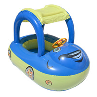Bouée de bain pour bébé (avec auvent solaire) - Jouet de bain coloré en PVC pour tout-petits (1-3 ans)