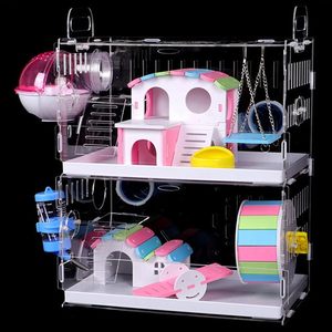 Jaula de Hámster de Lujo Transparente y Transpirable con Marco de Alambre de Acero y Bandeja de Plástico, Caja Premium para tu Amigo Peludo - Product Image 1
