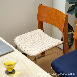 Chaise de salle à manger en bois massif, design moderne, rembourrée, pour adultes - Product Image 3