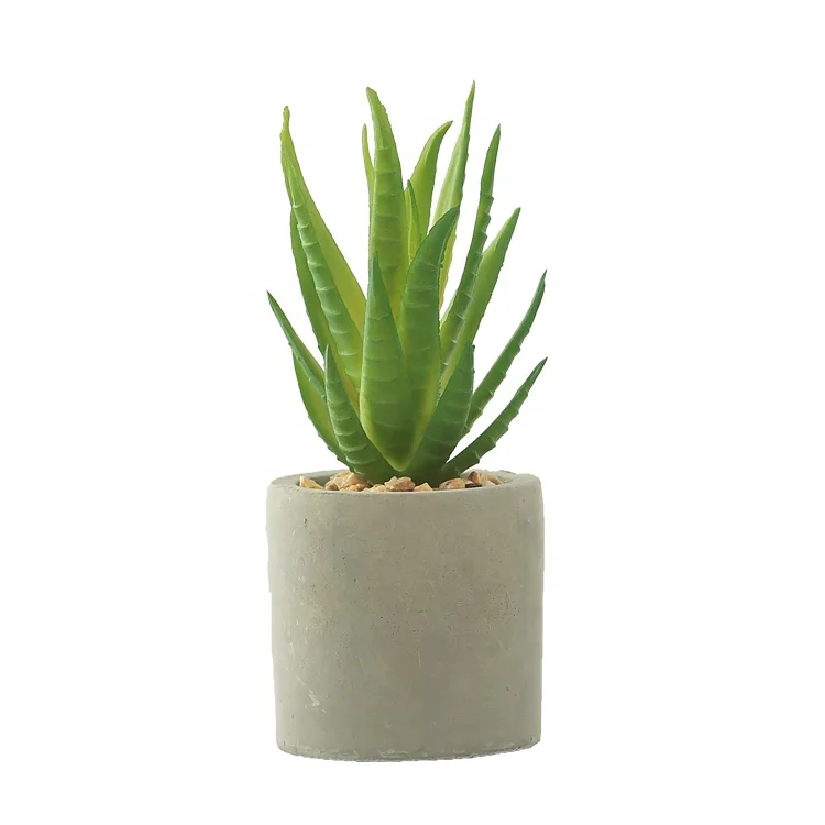 Набор из 4 мини-горшечных искусственных суккулентов для декора помещений