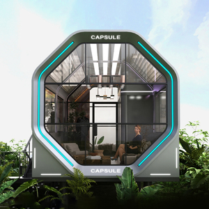 モダンなハイテク高級屋外ホテルオクタゴンスペースリビングカプセル容器天窓ステンレス耐水 - Product Image 3