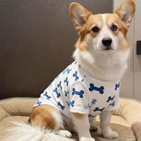 Vêtements pour chiens légers et respirants à imprimé os, pour Corgi, Bouledogue français, Bichon Frisé, Teddy, petits chiens, collection printemps/automne, très prisés
