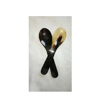 SIGH-cuchara de cuerno uffalo con mango elegante, tamaño personalizado, 2 piezas para uso Itchen