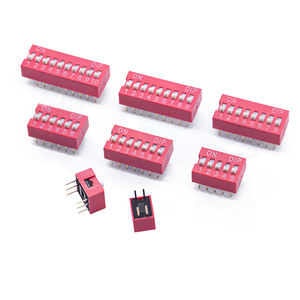 मल्टी पोजीशन सीधे डुबकी स्विच 2.54 मिमी पिच 1p-9p लाल नीले क्षैतिज टॉगल आसान ऑपरेशन dc12v 50ma 6 महीने - Product Image 3