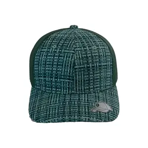 Toptan özel moda orijinal Unisex giden işlemeli Metal toka ile 6 Panel örgü nefes Golf beyzbol şapkası