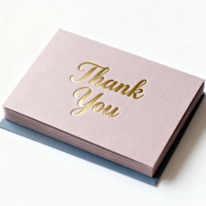 Impresión Personalizada de Alta Calidad, Logotipo de Marca Personalizado, Estampado en Lámina Dorada de Lujo, Cartulina de Madera de Lujo de 300 g/m², Tarjetas de Cumpleaños, Agradecimiento, Negocios - Product Image 1