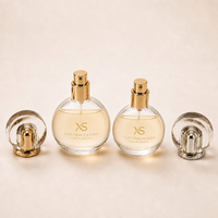 Flacon de parfum sphérique en verre 30ml 50ml 100ml, flacon pulvérisateur en forme de boule avec capuchon en cristal facetté, logo personnalisé