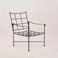 Ensemble de table et chaises de salle à manger de style français rétro en fer forgé imperméable pour l'extérieur, pour cour et jardin