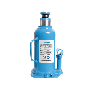 Gato de botella portátil Fervi 0062/15 con pistón hidráulico, capacidad de 15 toneladas - Product Image 1