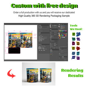 Bolsa Ziplock con cierre de cremallera de pie personalizada, papel de aluminio comestible con película láser holográfica, bolsa de Mylar a prueba de niños para comida de mascotas - Product Image 4